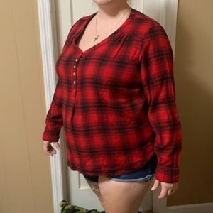 Rebecca Malone plus size Buffalo plaid XXL pull over